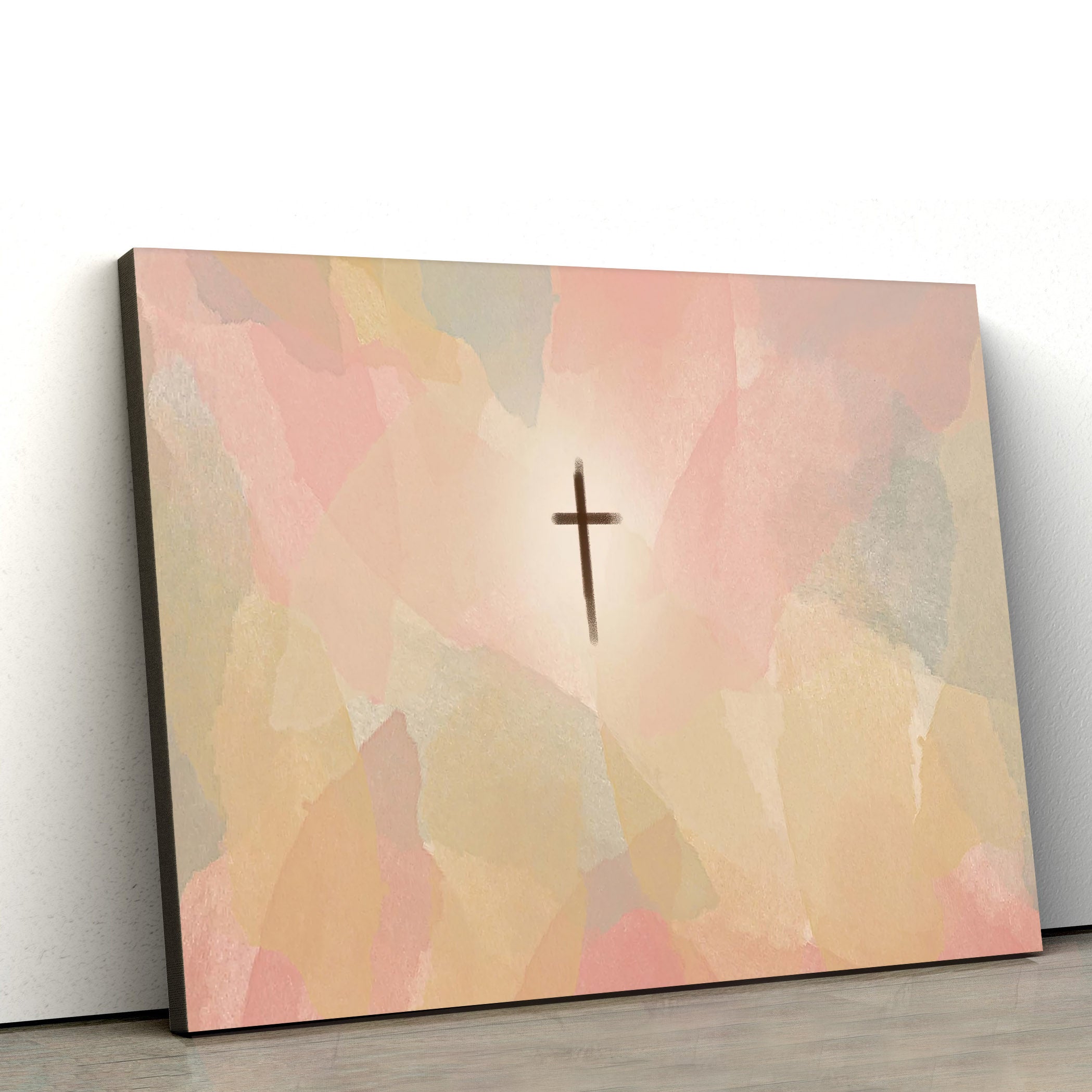 Boho Christian Cross Canvas Posters – Religious Canvas Wall Art