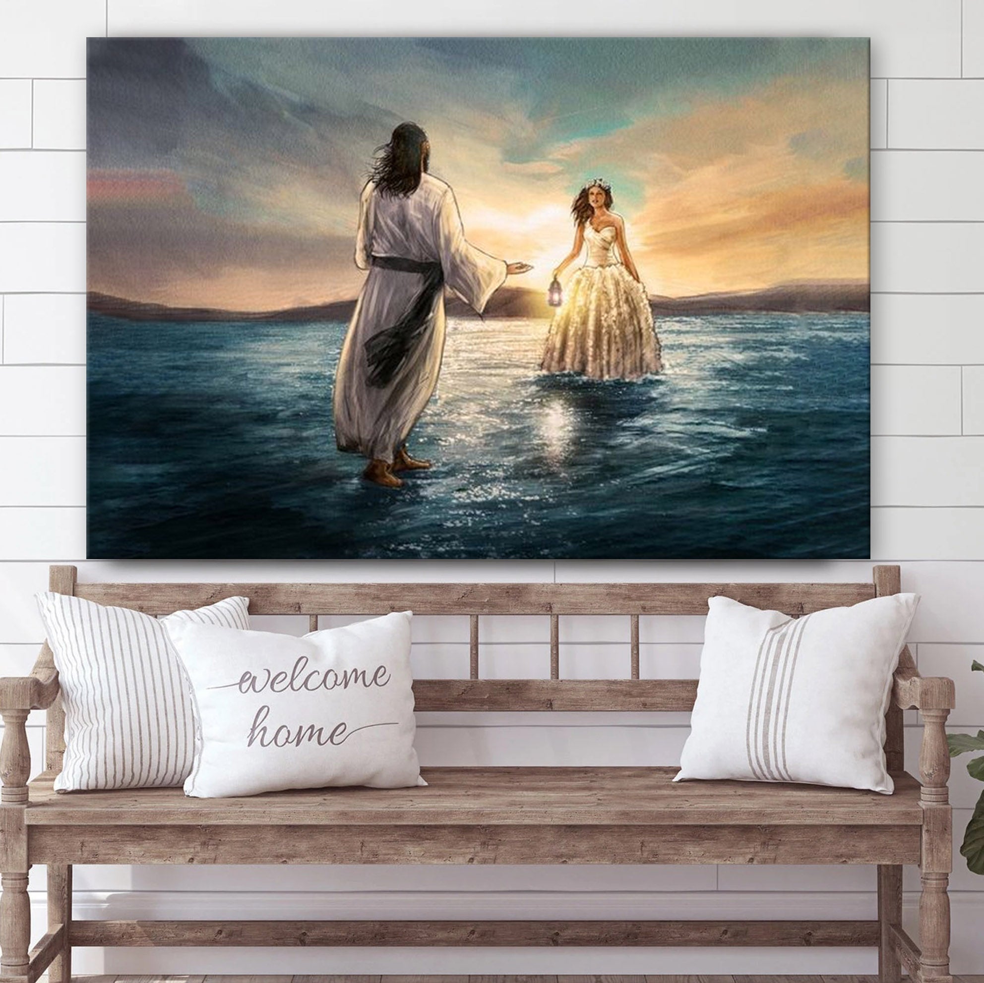 Bride Of Christ Canvas Wall Art – Jesus Canvas Picture – Christian Canvas Art