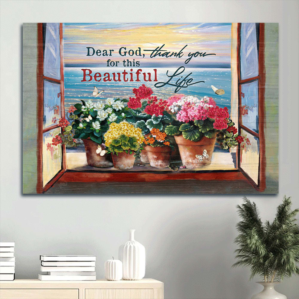 Brilliant Flower Garden Us Flag Hummingbird Canvas Just Breathe Canvas Wall Art – Christian Wall Decor