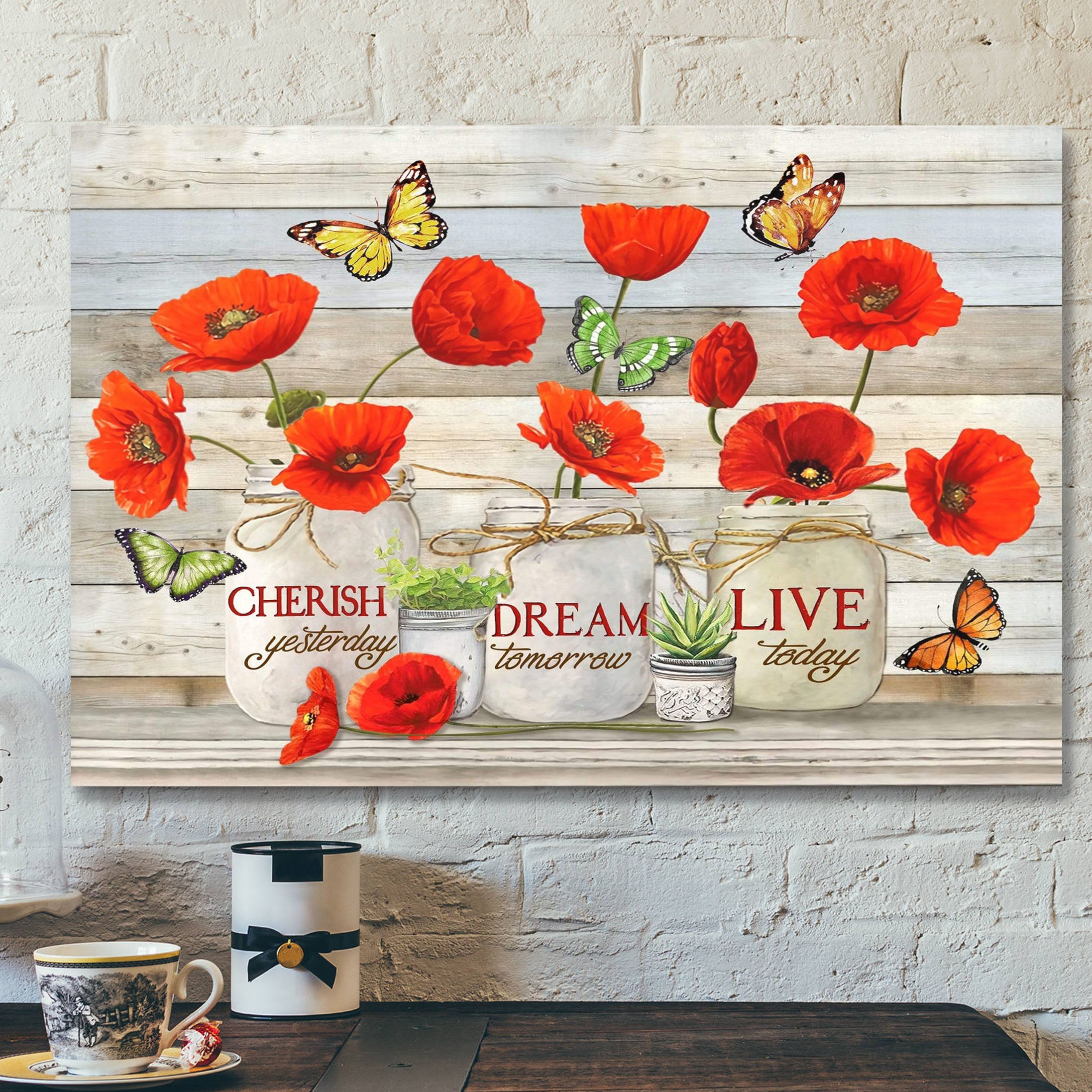 Butterfly – Live Today – Bible Verse Canvas – Scripture Canvas Wall Art