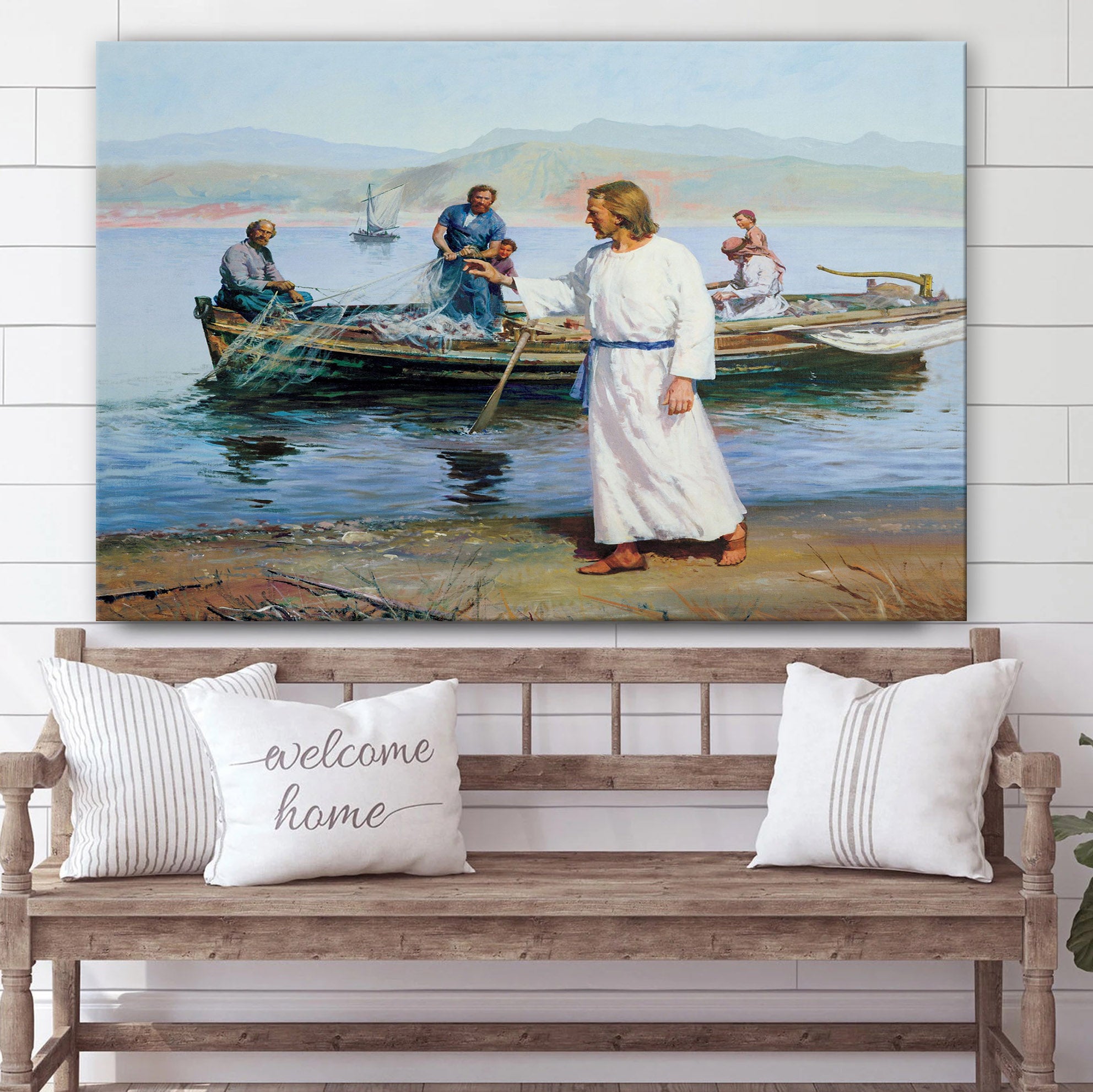 Calling Of The Fishermen Canvas Wall Art – Christian Canvas Pictures – Religious Canvas Wall Art