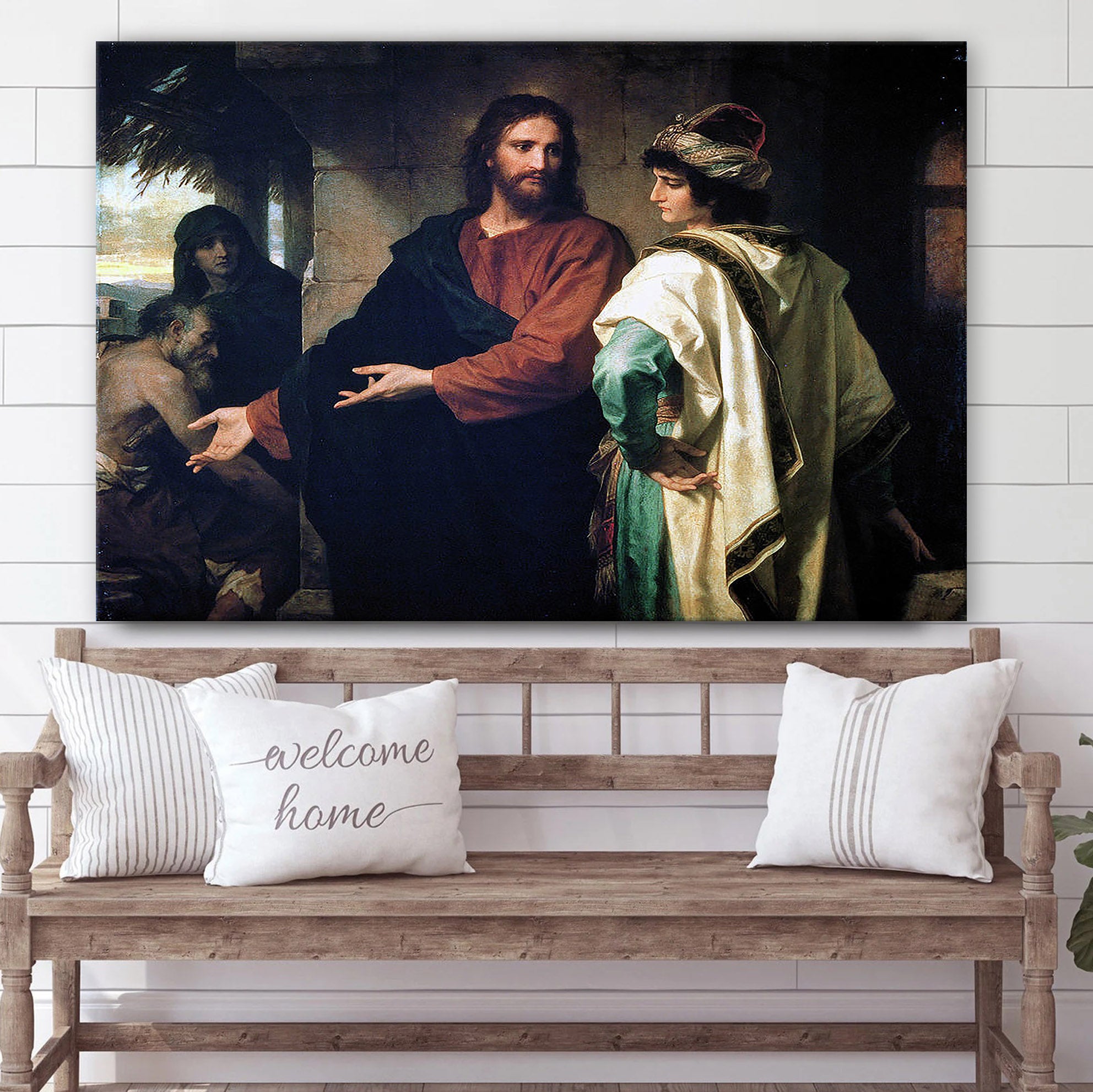 Christ And The Rich Young Ruler Canvas Pictures – Jesus Canvas Pictures – Christian Wall Art