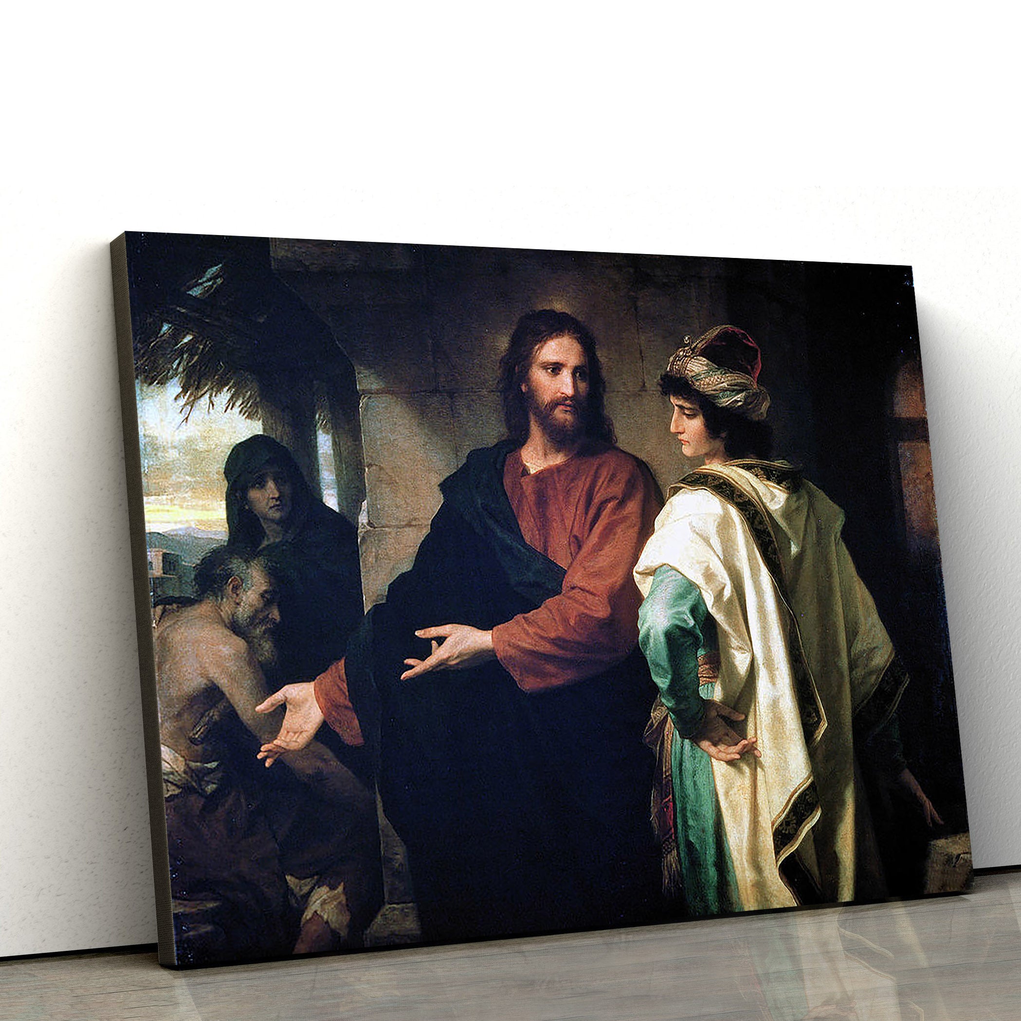 Christ And The Rich Young Ruler Canvas Pictures – Jesus Canvas Pictures – Christian Wall Art