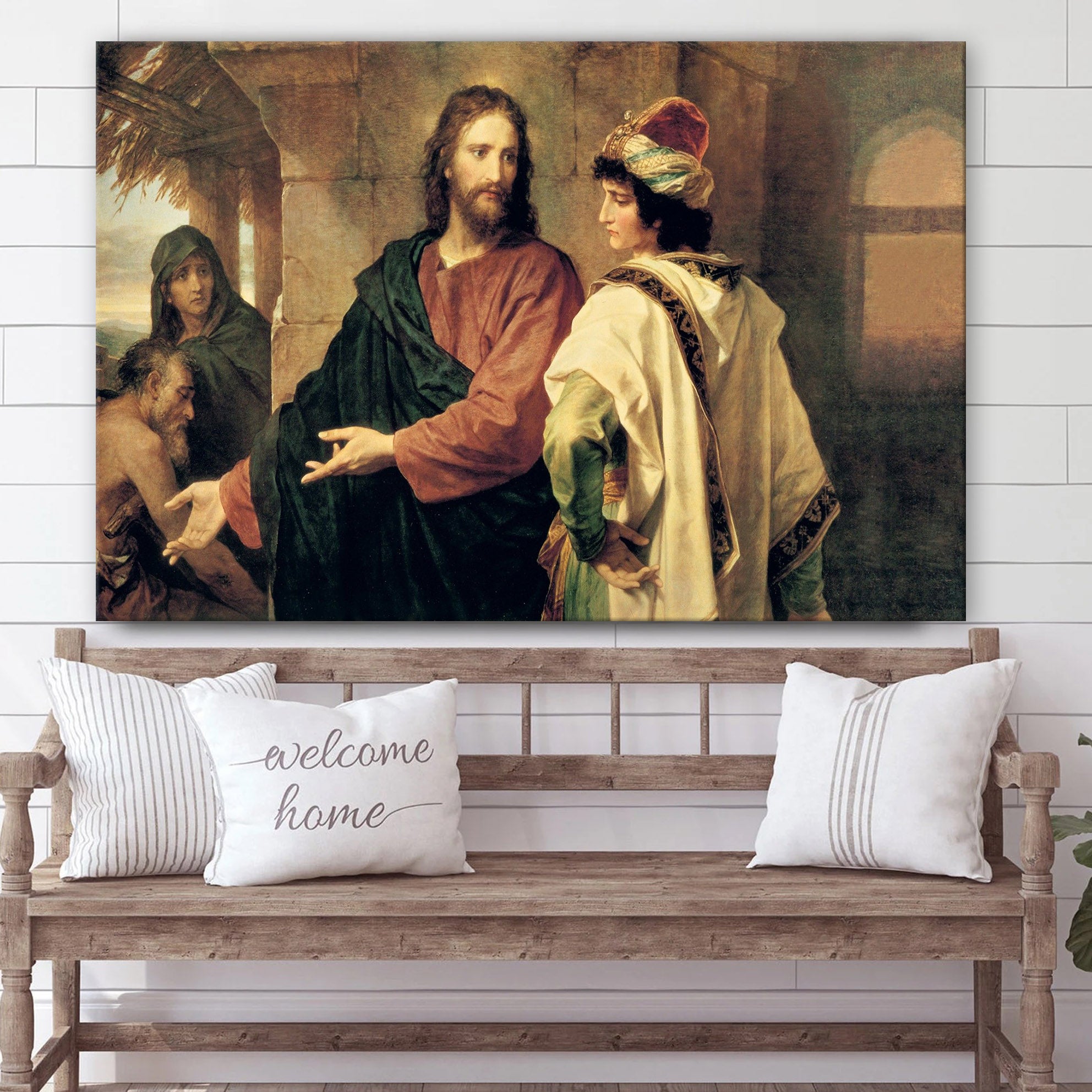 Christ And The Rich Young Ruler Canvas Wall Art – Christian Canvas Pictures – Religious Canvas Wall Art