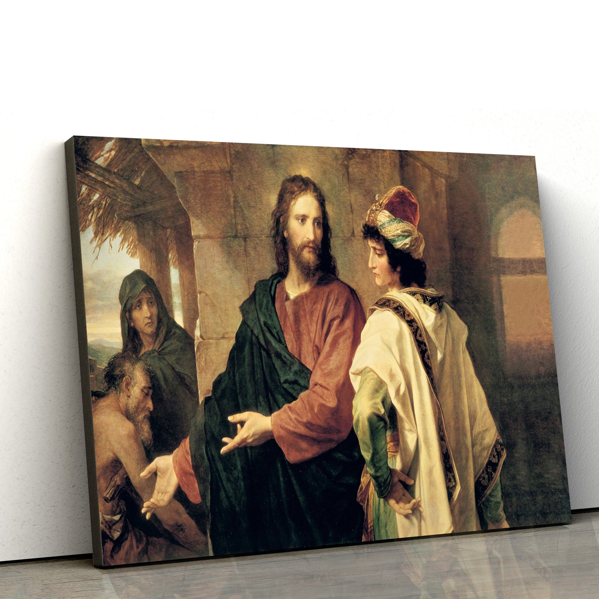 Christ And The Rich Young Ruler Canvas Wall Art – Christian Canvas Pictures – Religious Canvas Wall Art