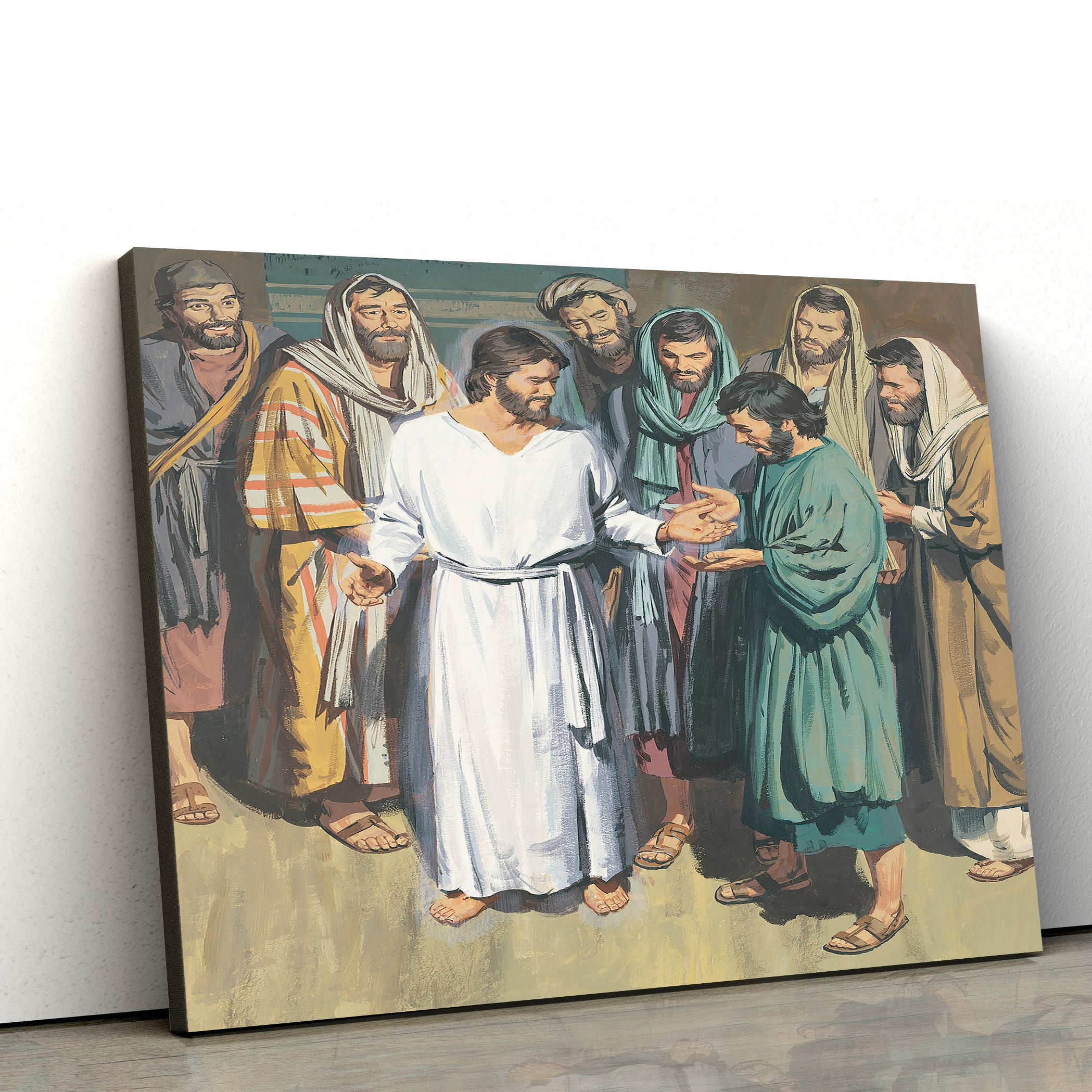 Christ Appearing To His Apostles Canvas Wall Art – Christian Canvas Pictures – Religious Canvas Wall Art