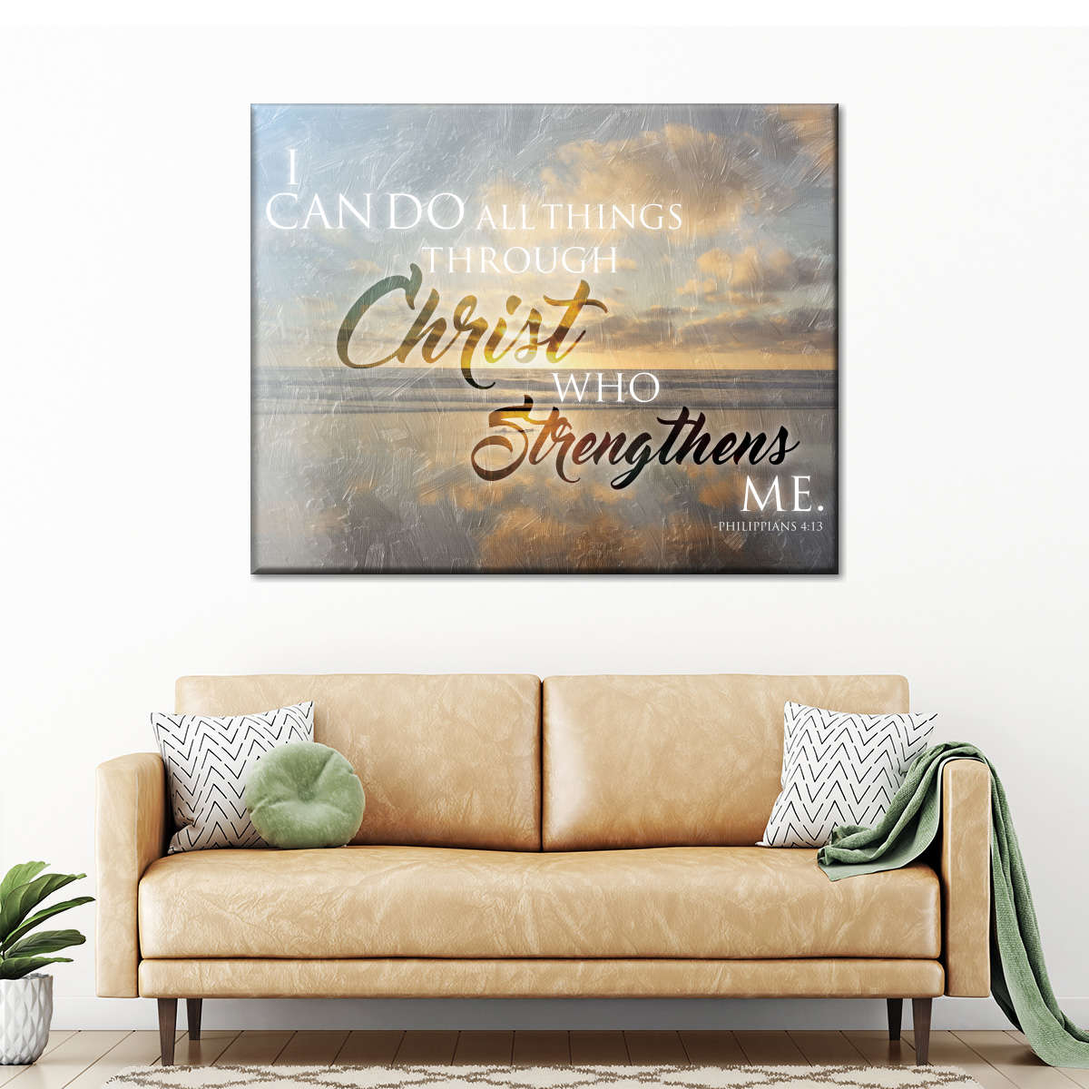 Christ Sunset Canvas Wall Art – Christian Canvas Wall Art – Religious Wall Art Canvas