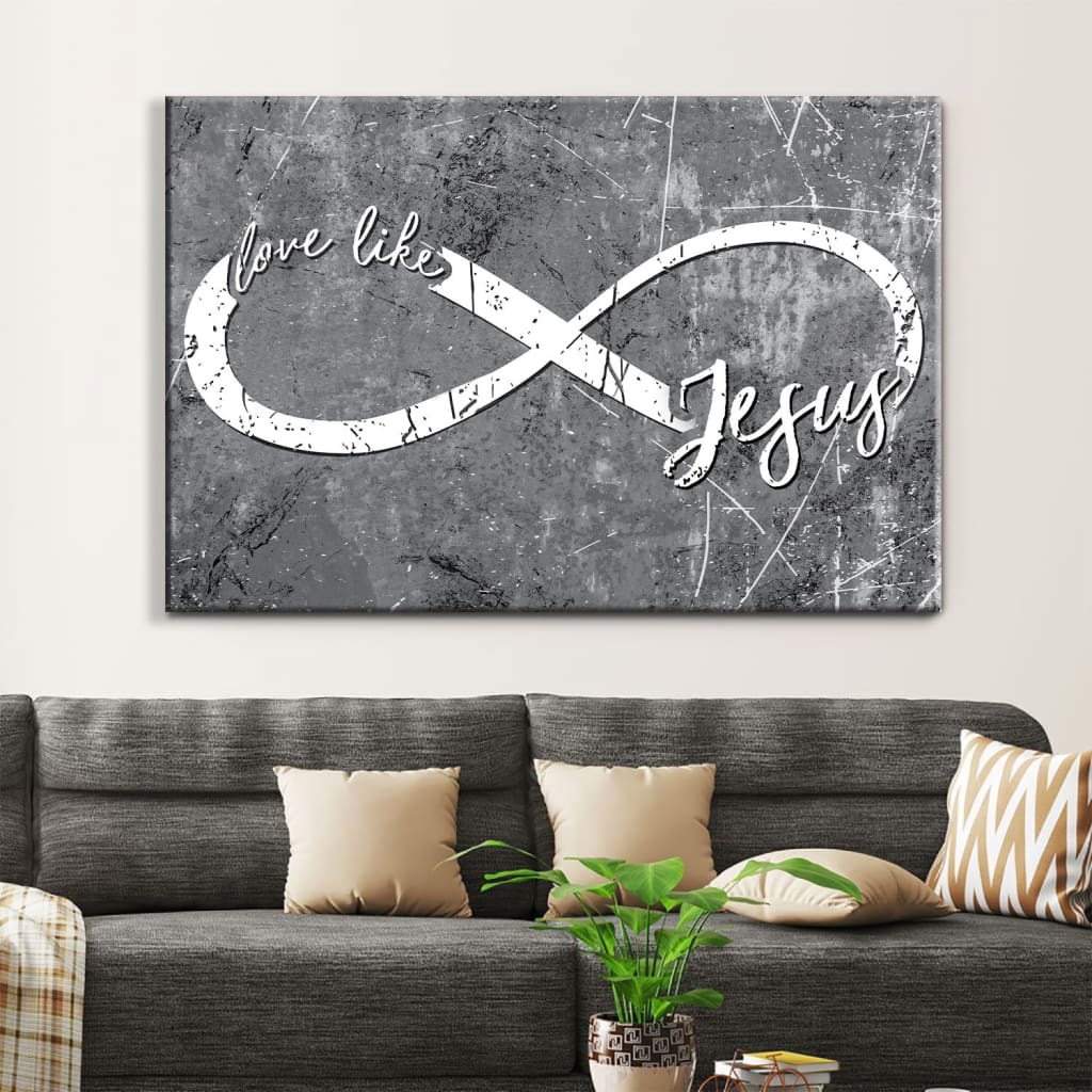 Christian Wall Art Love Like Jesus Wall Art Canvas Print, Christian Wall Decor – Religious Wall Decor