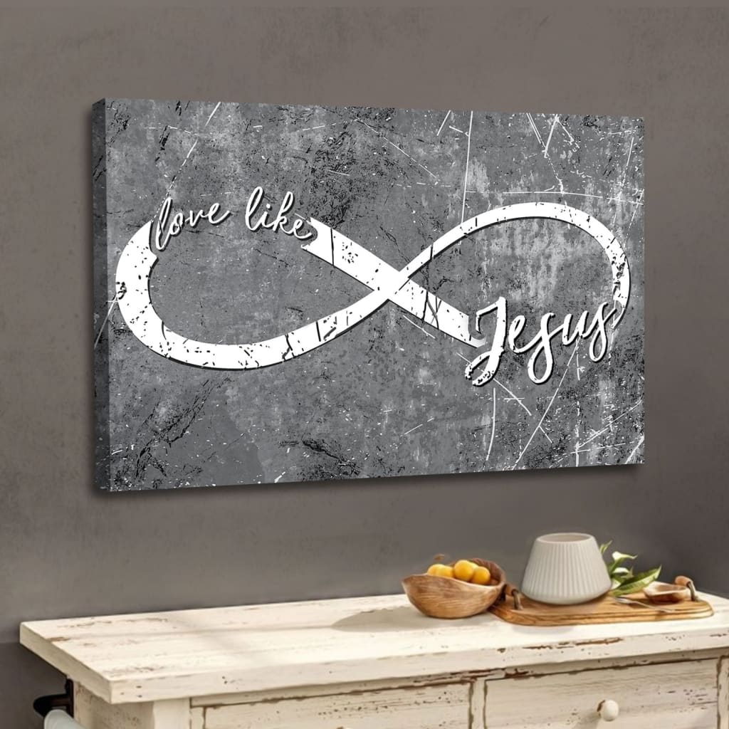 Christian Wall Art Love Like Jesus Wall Art Canvas Print, Christian Wall Decor – Religious Wall Decor