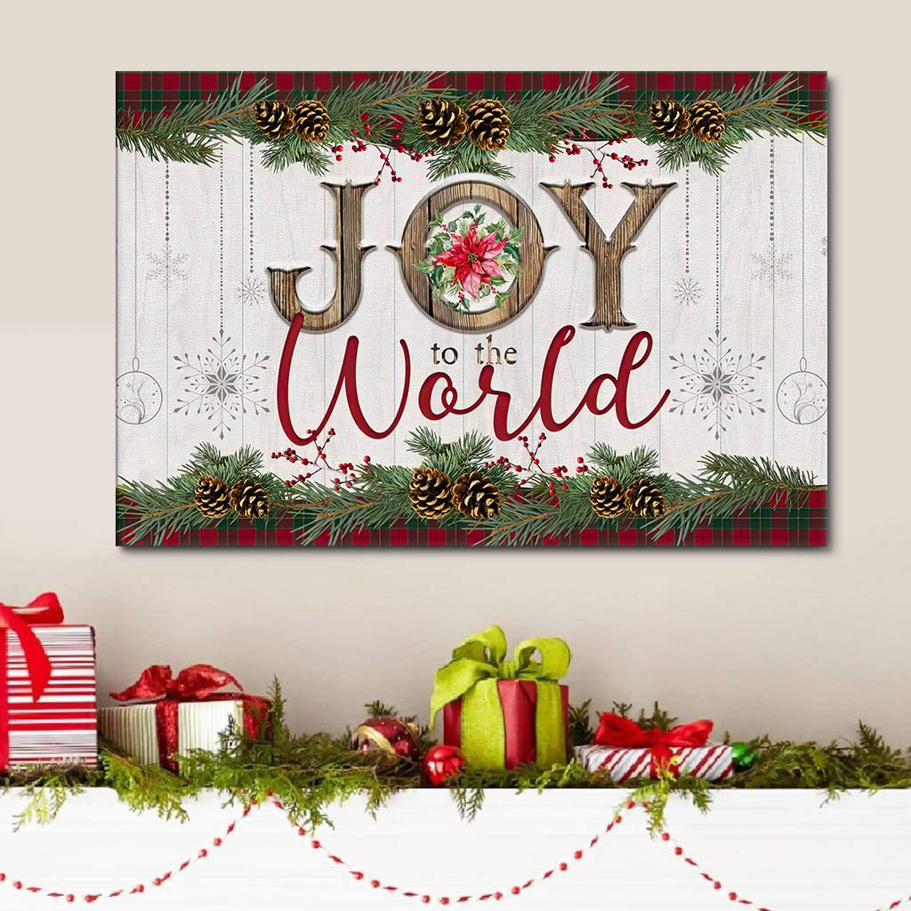 Christmas Wall Art Joy To The World Canvas Print Gift – Art On Wall – Religious Canvas Painting