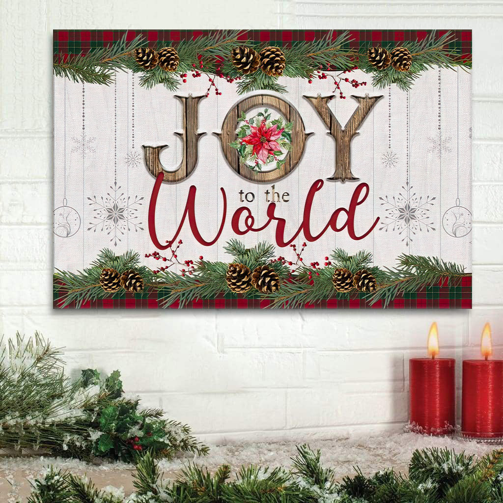 Christmas Wall Art Joy To The World Canvas Print Gift – Art On Wall – Religious Canvas Painting