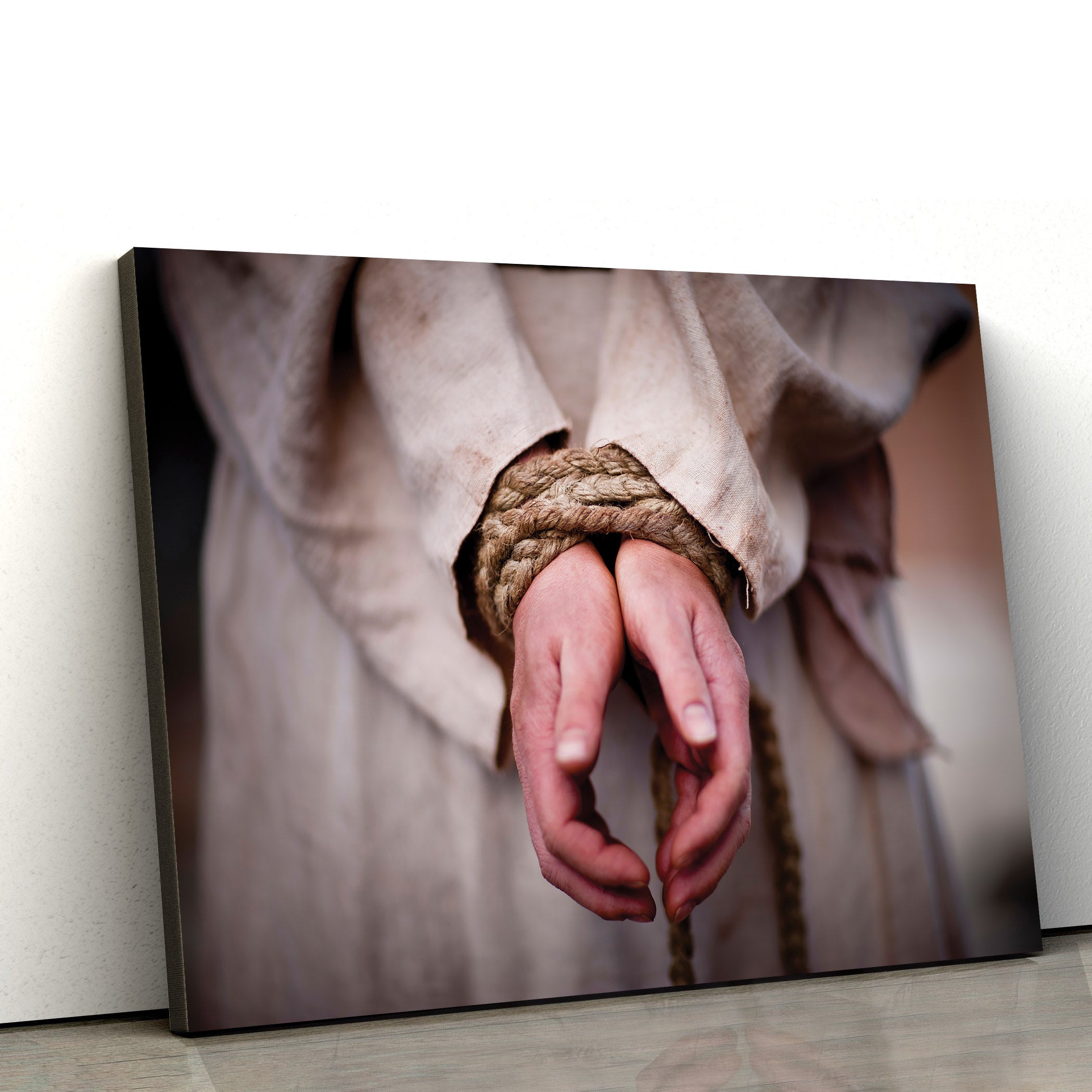 Christ’s Hands Bound Canvas Wall Art – Easter Wall Art – Christian Canvas Wall Art