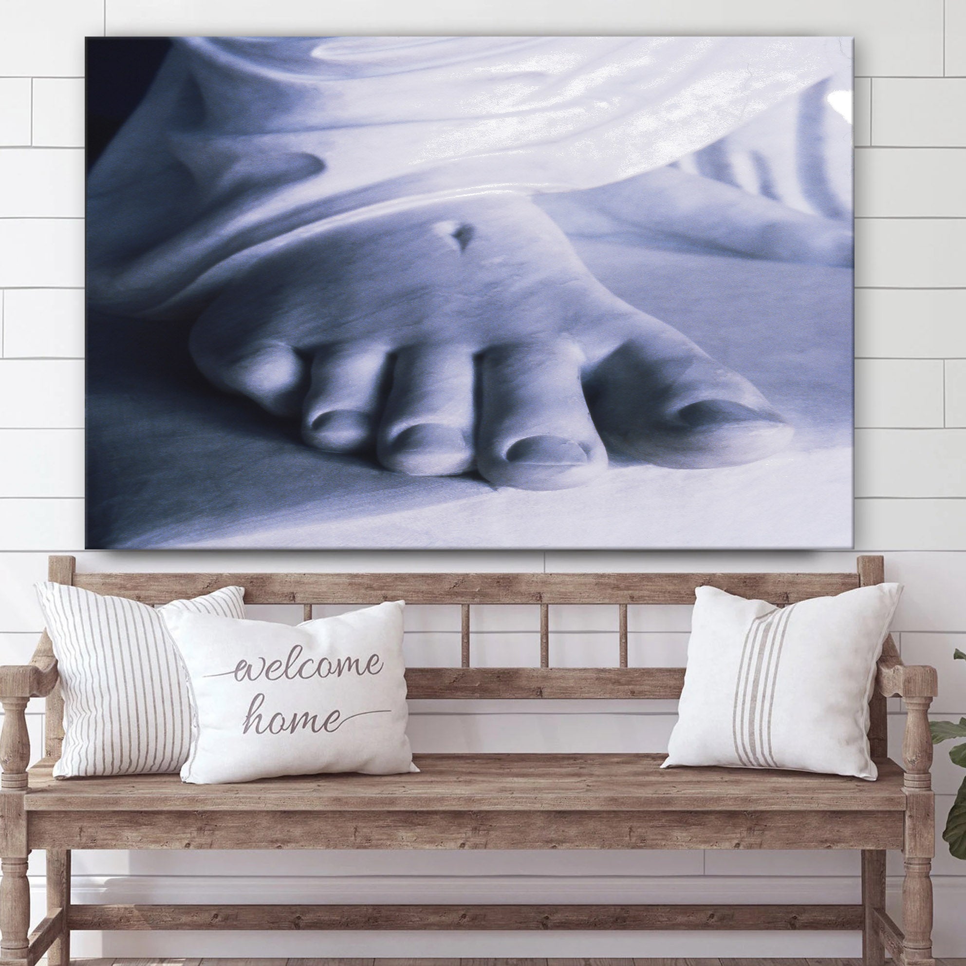 Christus Foot Canvas Wall Art – Christian Canvas Pictures – Religious Canvas Wall Art