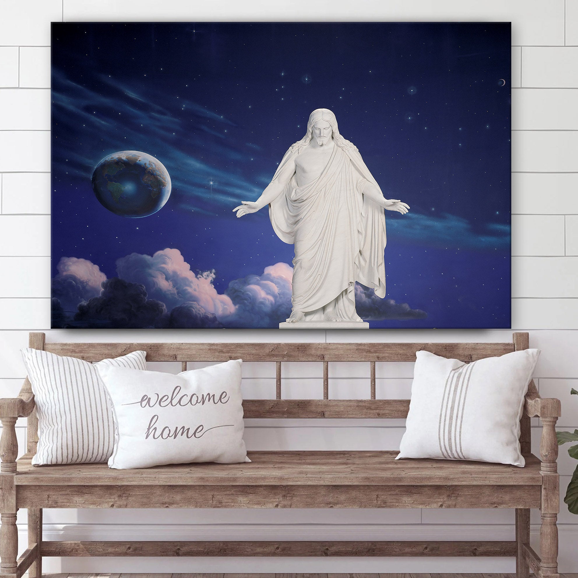 Christus Statue Canvas Wall Art – Christian Canvas Pictures – Religious Canvas Wall Art