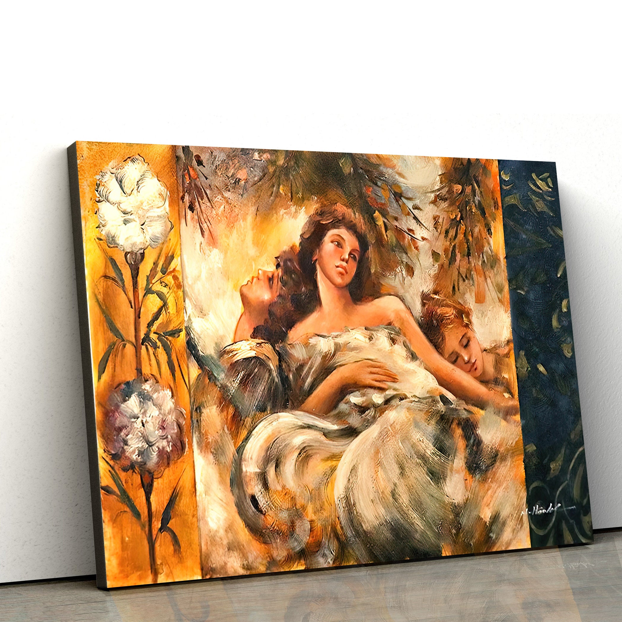 Clasic Oil Love And Tenderness Oil Painting Canvas Wall Art – Canvas Wall Decor – Home Decor Living Room