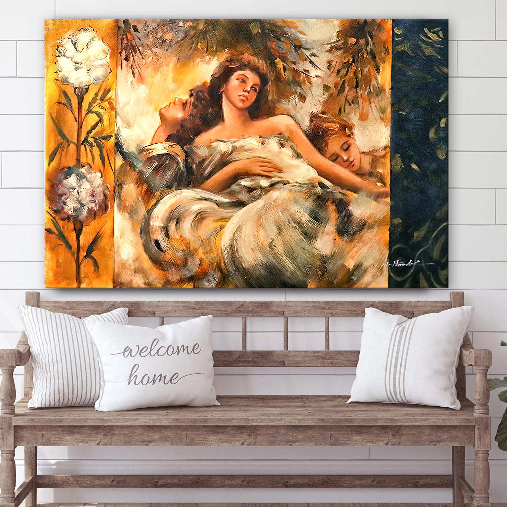 Clasic Oil Love And Tenderness Oil Painting Canvas Wall Art – Canvas Wall Decor – Home Decor Living Room