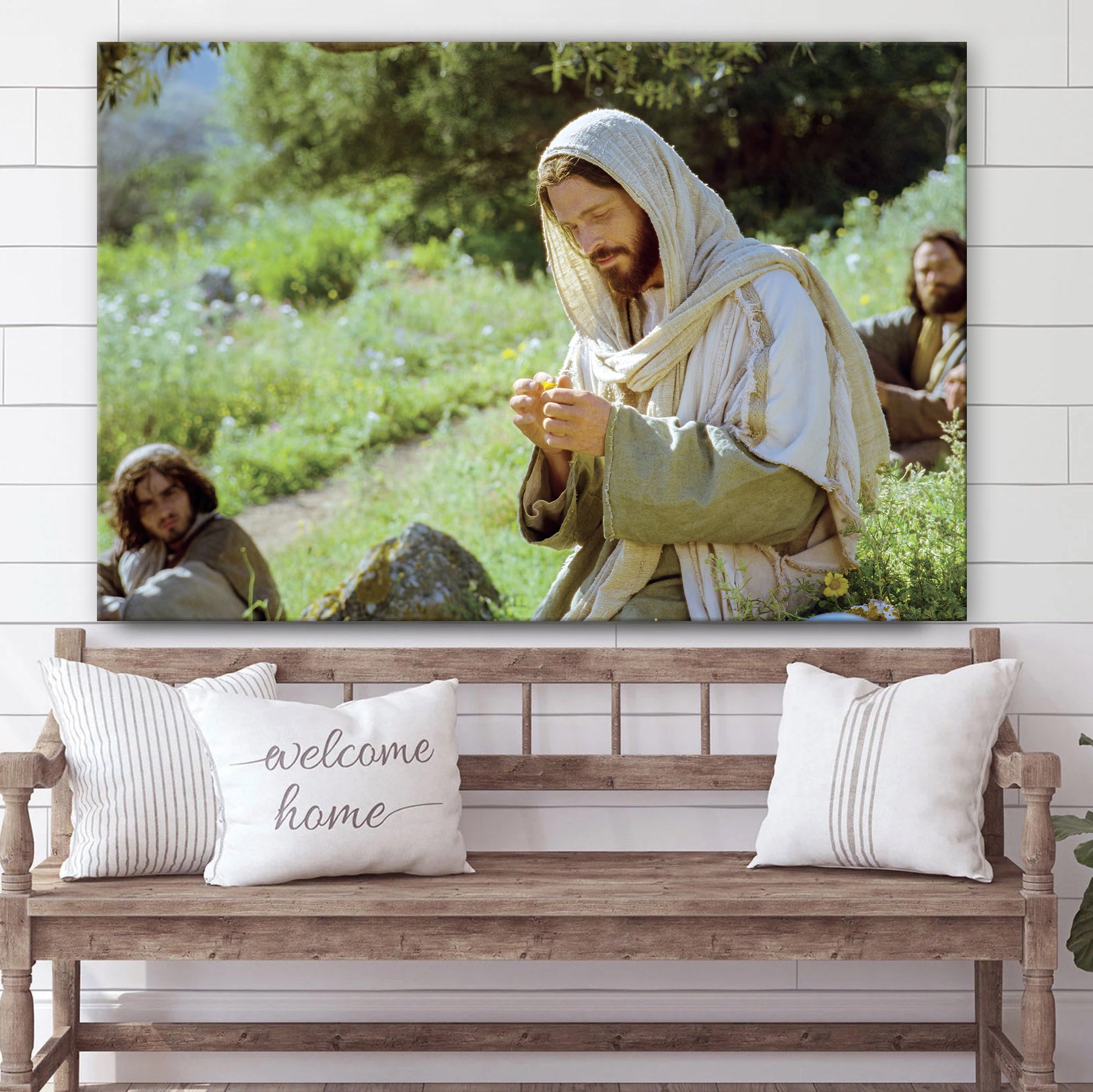 Consider The Lilies Art – Religious Canvas Wall Art