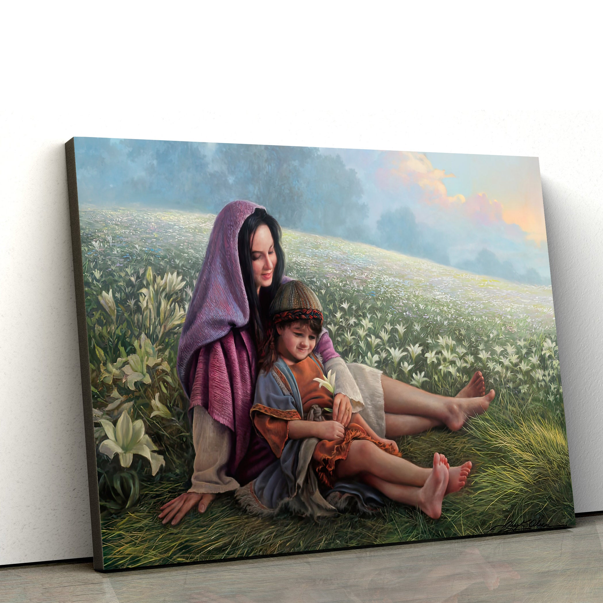 Consider The Lilies Wall Art Canvas – Jesus Christ Poster