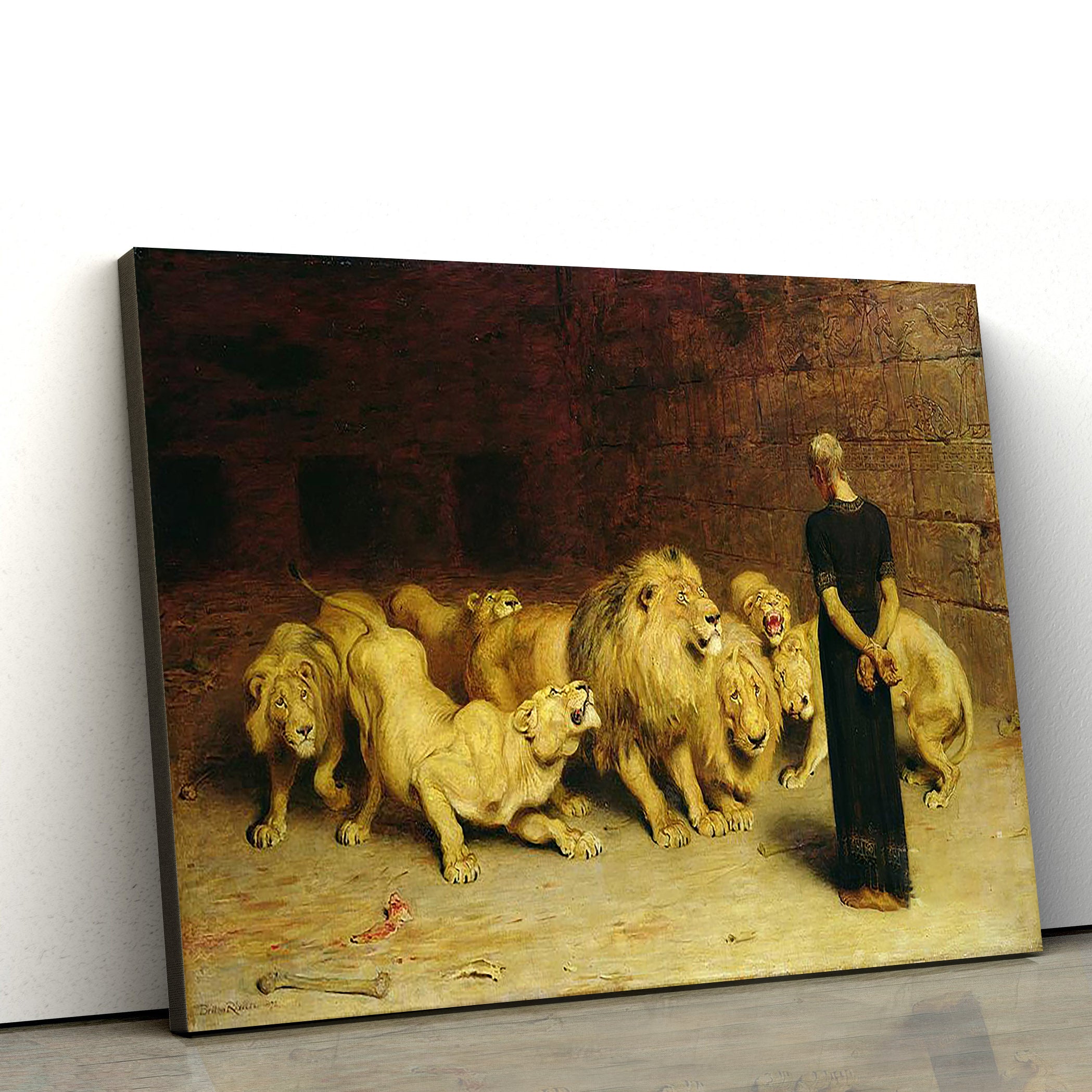 Daniel In The Lions Den Canvas Pictures – Jesus Canvas Pictures – Christian Wall Art