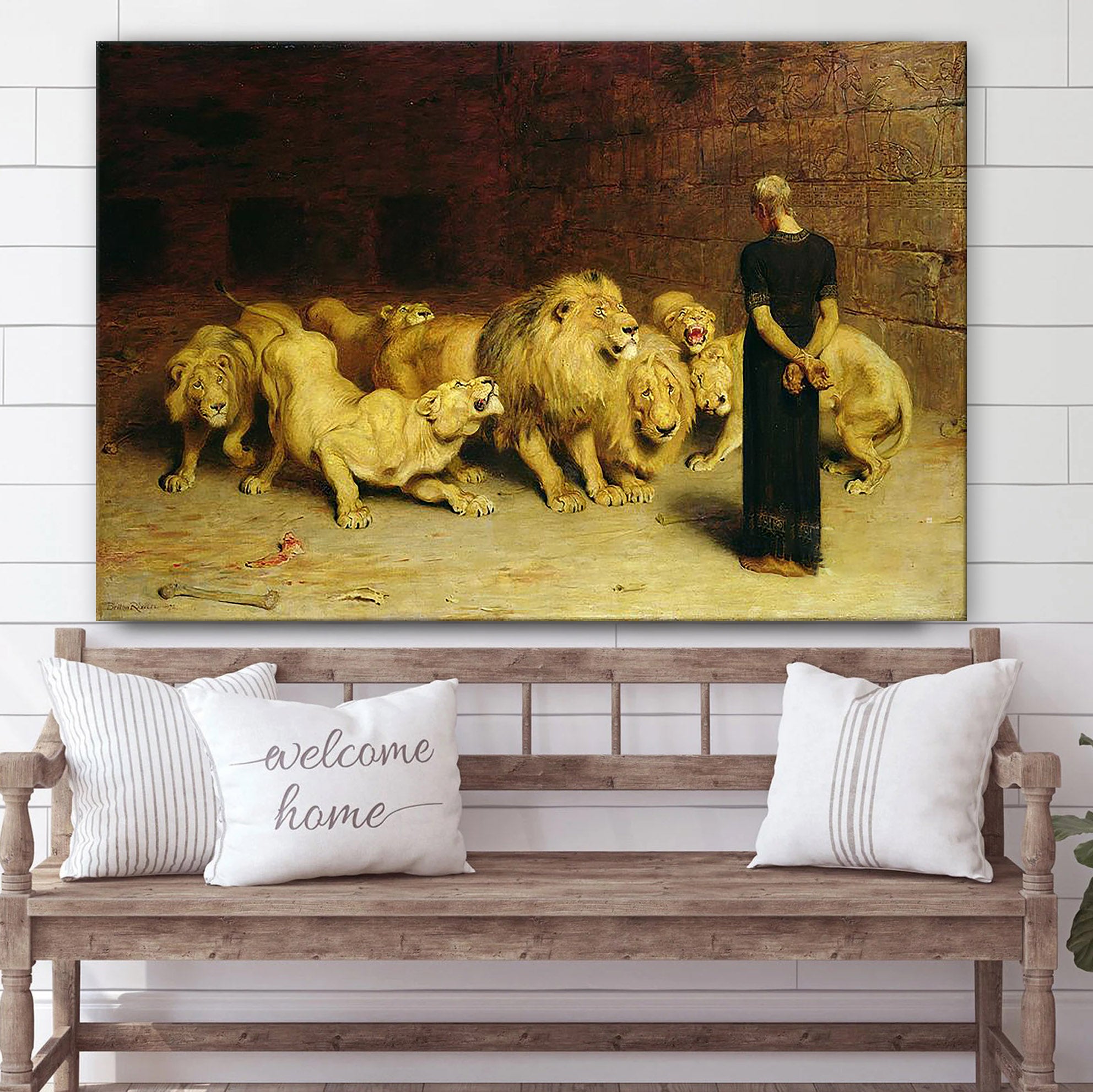 Daniel In The Lions Den Canvas Pictures – Jesus Canvas Pictures – Christian Wall Art