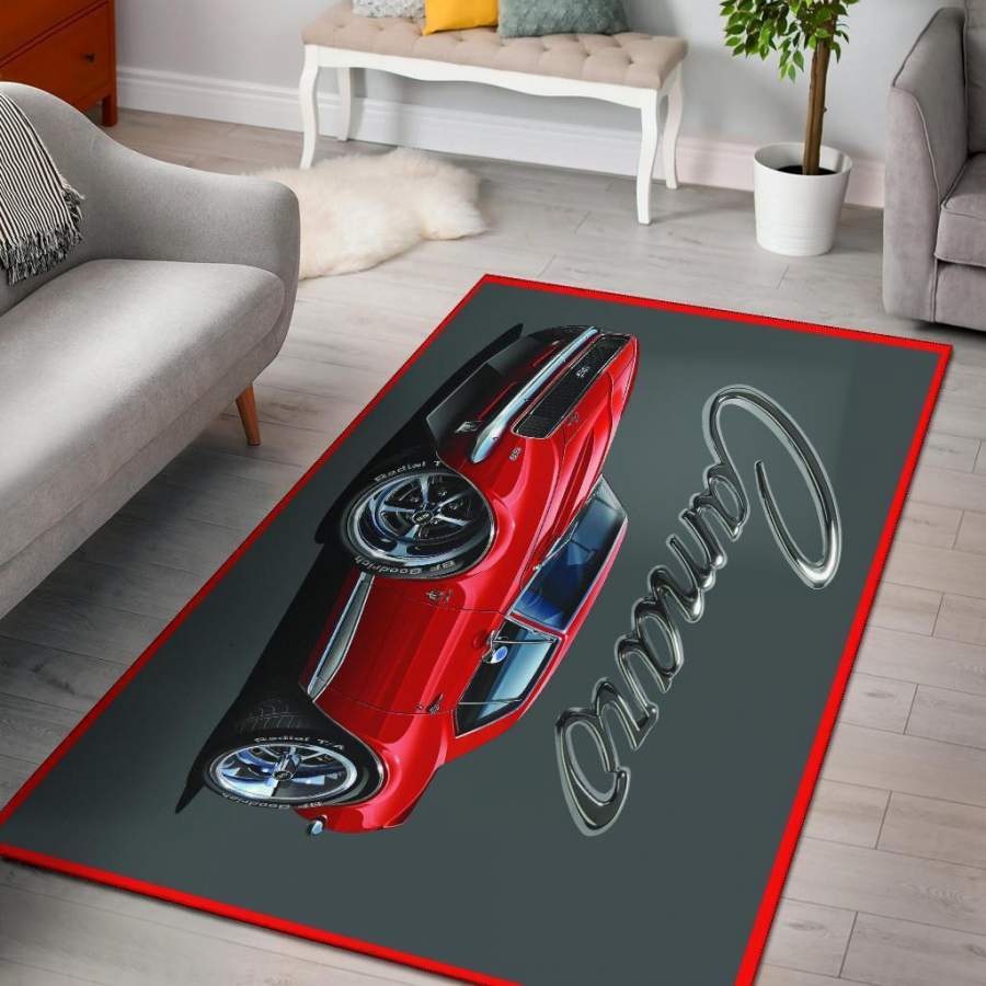 Deschea 1967 Chevrolet Camaro Ss Area Rug s Gray