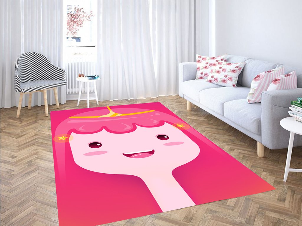 Deschea Adventure Time Pink Character Living Room Modern Carpet Rug