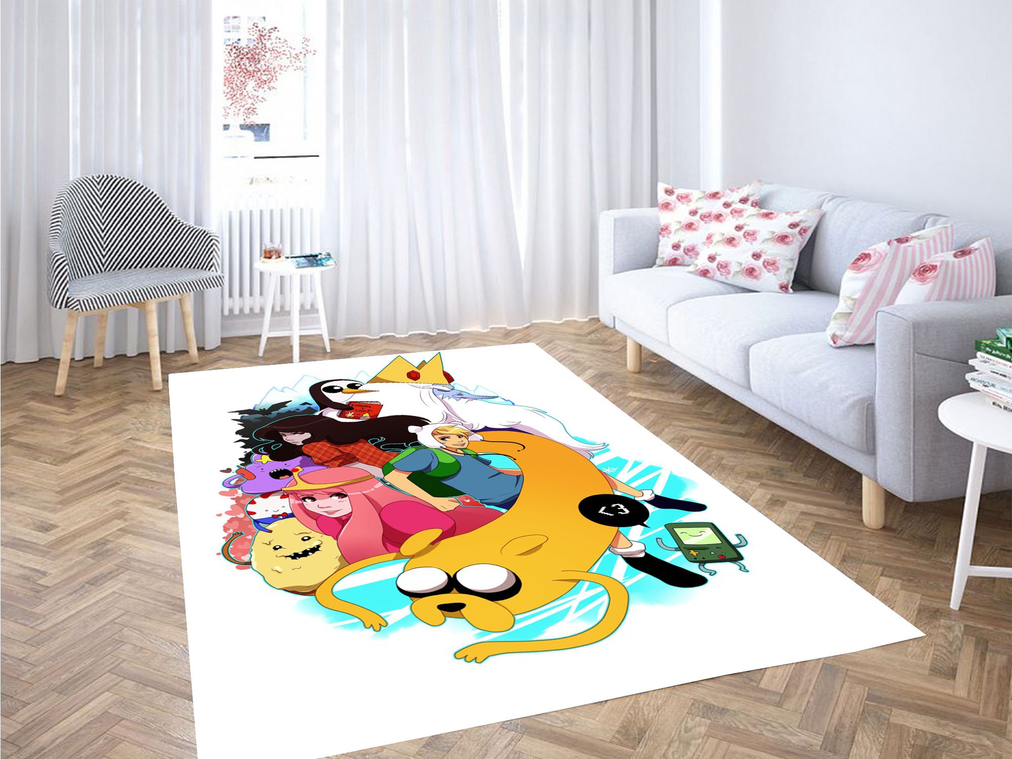 Deschea All Character Adventure Time Carpet Rug