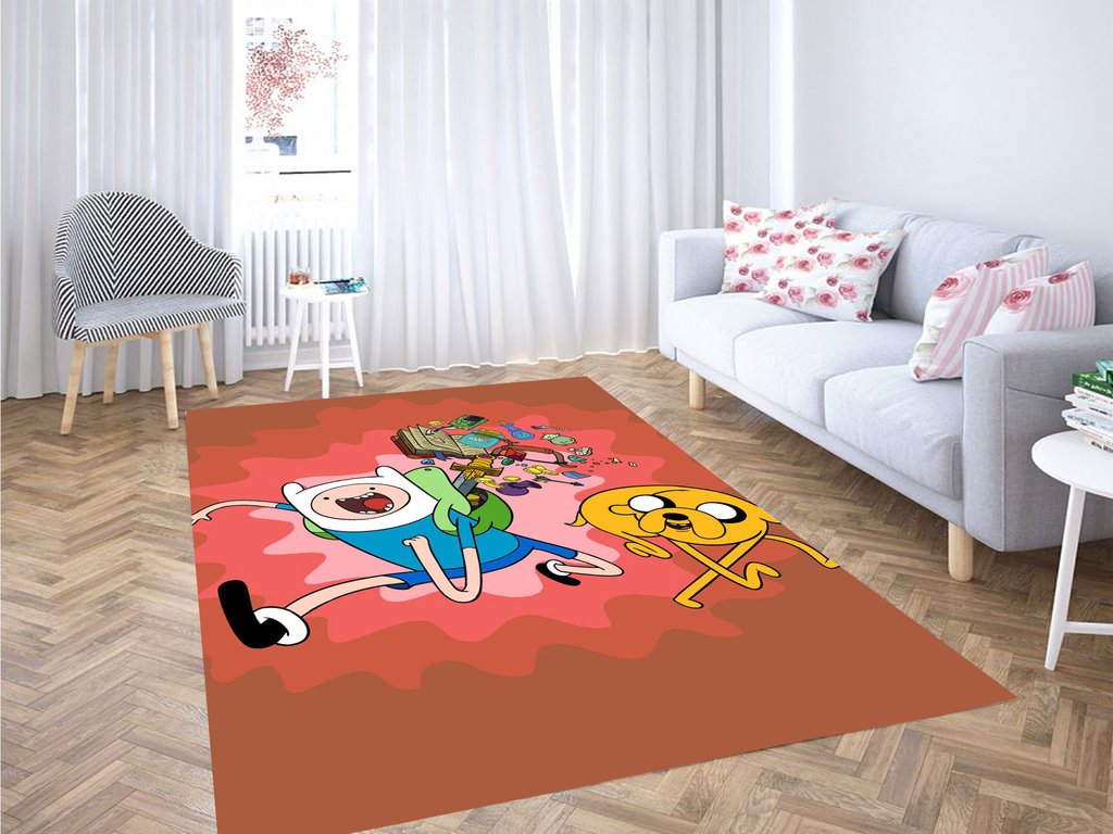 Deschea Always Together Finn And Jack Adventure Time Living Room Modern Carpet Rug