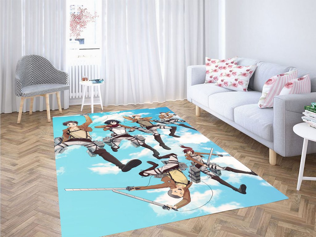 Deschea Army Scouting Legion Attack On Titan Living Room Modern Carpet Rug