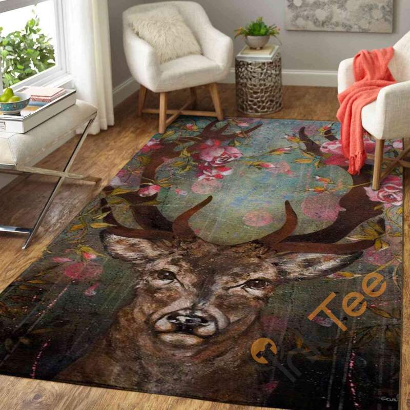 Deschea Art Of Deer Area Rug