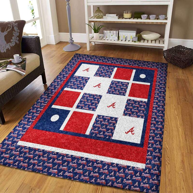 Deschea Atlanta Braves Living Room Area Rug