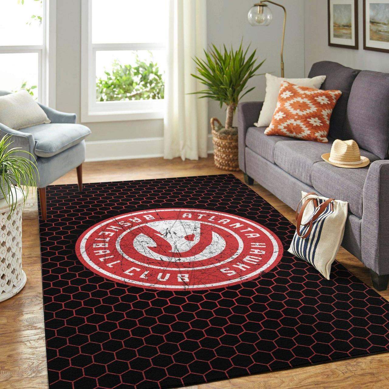 Deschea Atlanta Hawks Nba Area Limited Edition Rug