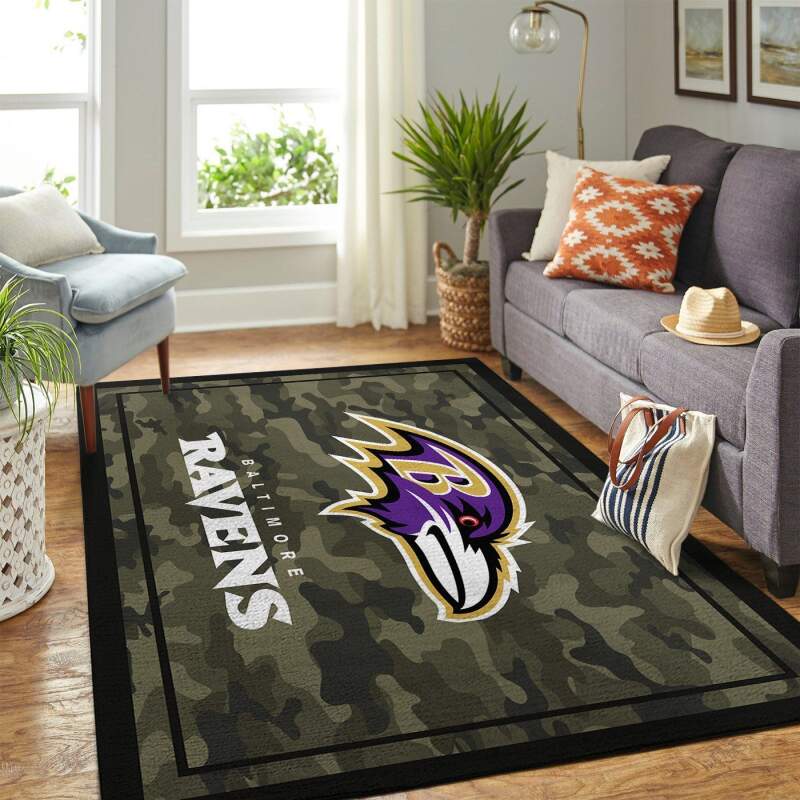 Deschea Baltimore Ravens Living Room Area Rug