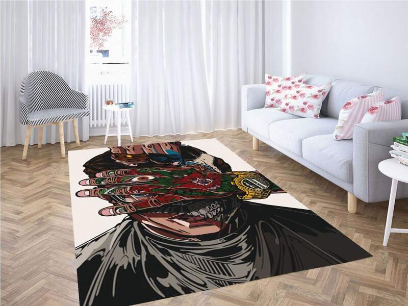 Deschea Barbershop Art Carpet Rug