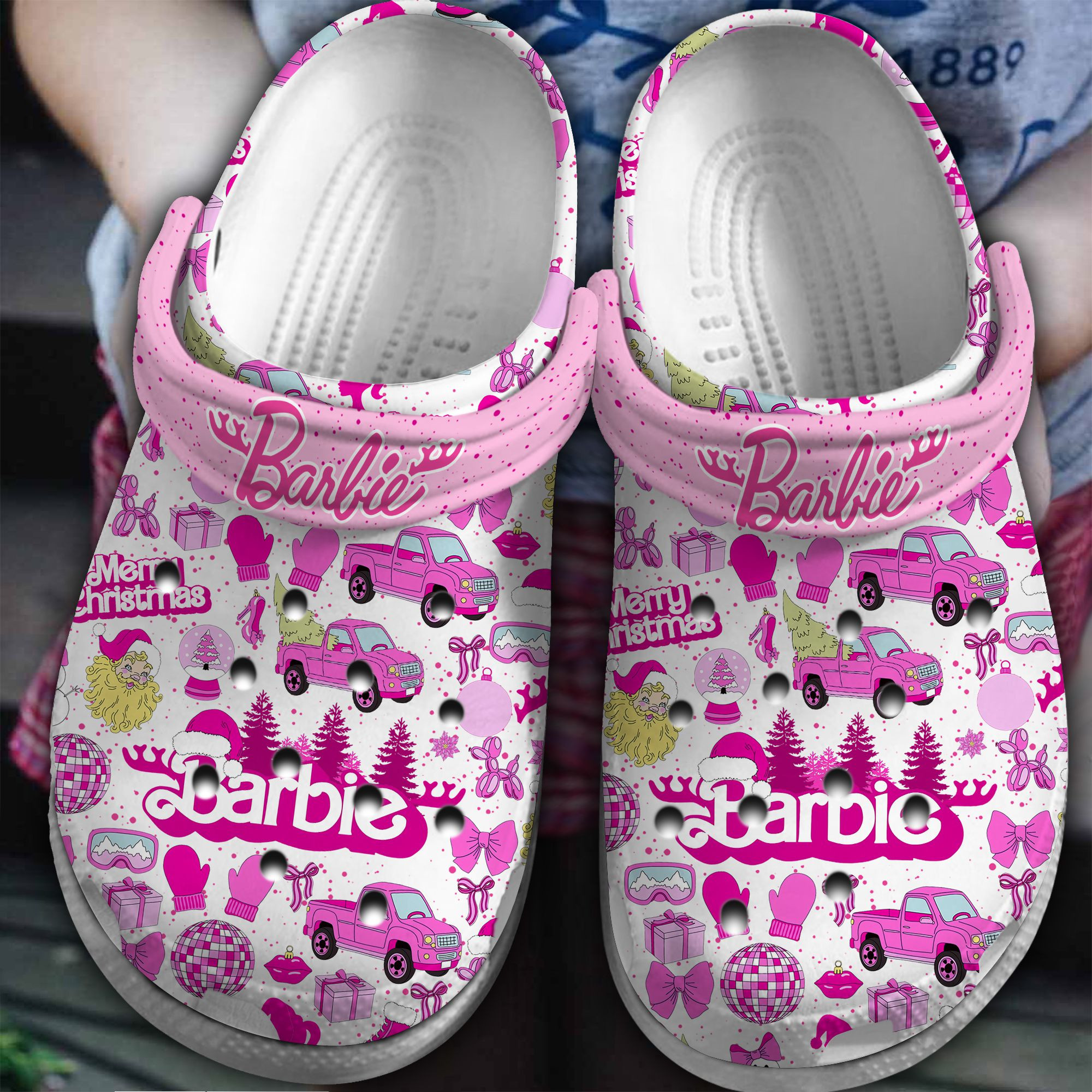 Deschea  Barbie Movie Crocs Crocband Clogs Shoes Comfortable For Men Women and Kids BM1411-2026-1