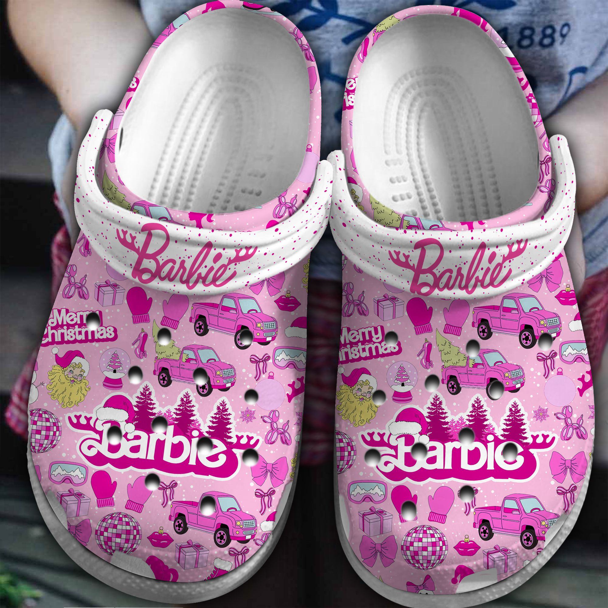 Deschea  Barbie Movie Crocs Crocband Clogs Shoes Comfortable For Men Women and Kids BM1411-2004