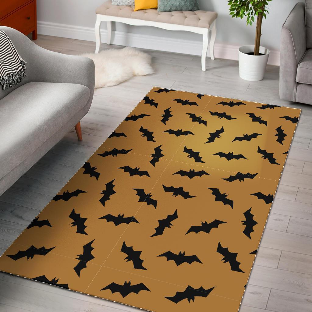 Deschea Bat Halloween Pattern Print Area Limited Edition Rug