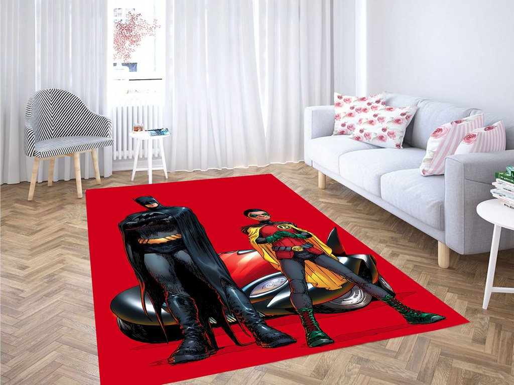 Deschea Batman And Robin Living Room Modern Carpet Rug