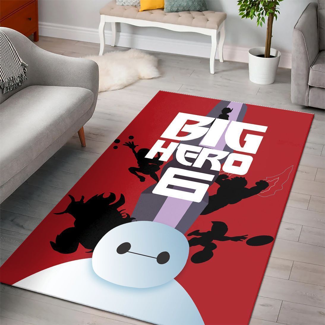 Deschea Baymax Big Hero 6 Disney Movies Area  Rug Regtangle V11165