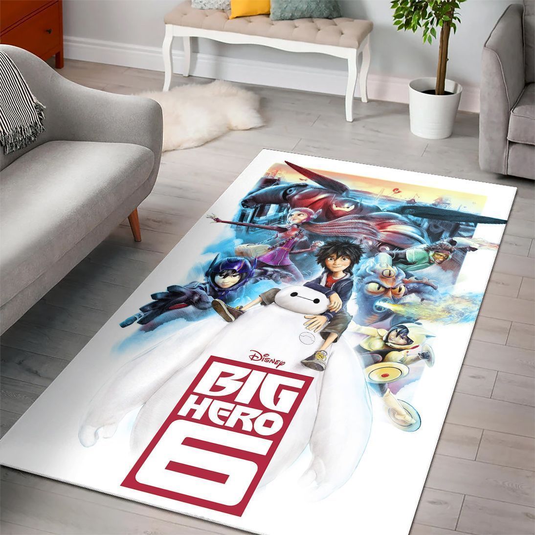 Deschea Baymax Big Hero 6 Disney Movies Area  Rug Regtangle V11166