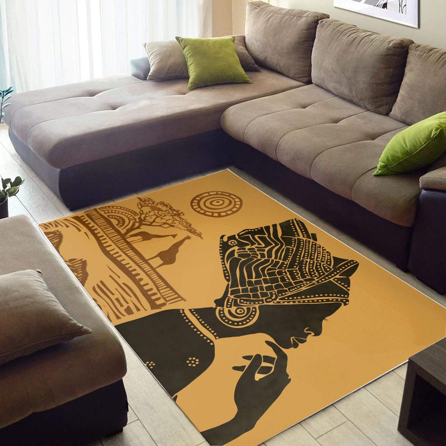 Deschea Beautiful African American Women Vintage Rug