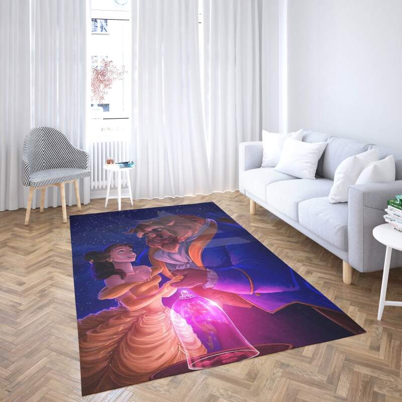 Deschea Beauty And The Beast Disney Belle Princess Decorative Floor Rug