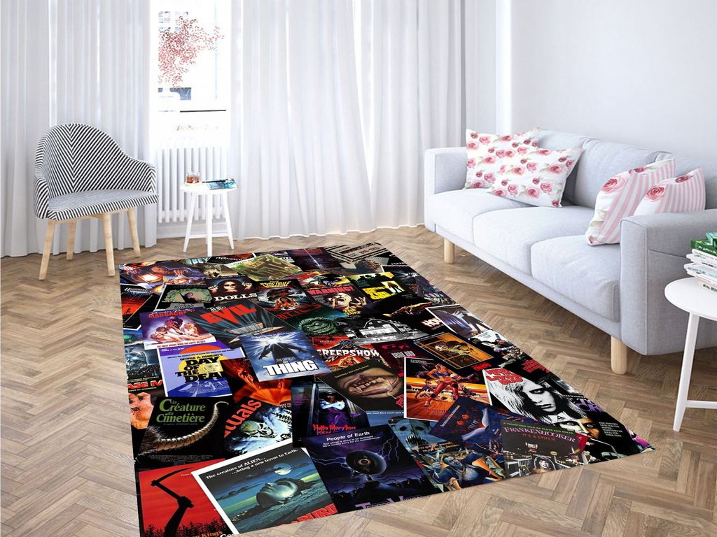 Deschea Best Horror Movies Living Room Modern Carpet Rug