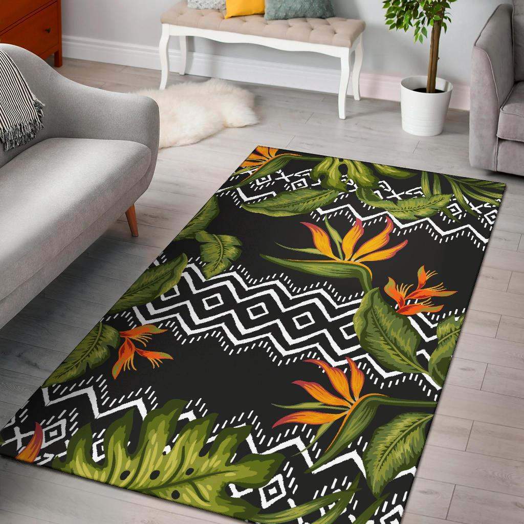 Deschea Bird Of Paradise Pattern Print Design Limited Edition Rug