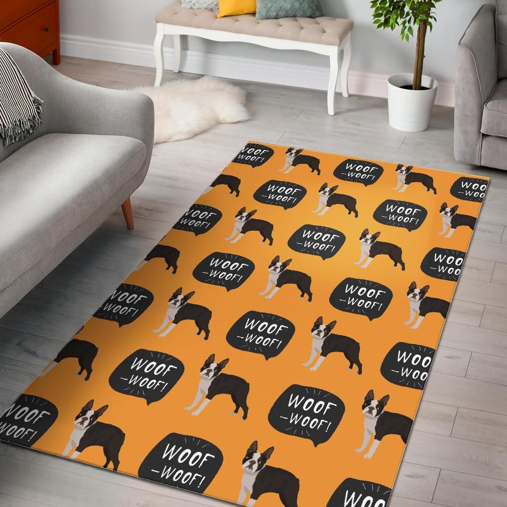 Deschea Boston Terrier Design Pattern Dhcdhc Dt1910 Rug