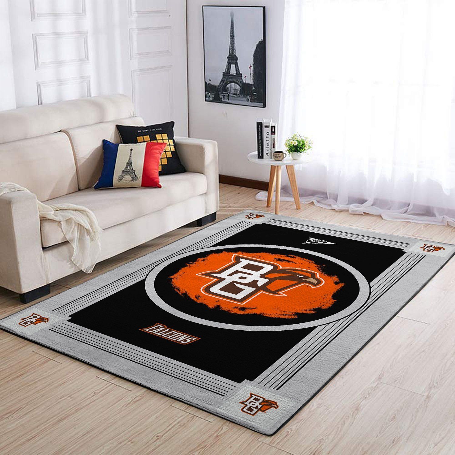 Deschea Bowling Green Falcons Ncaa Area Rugs Team Logo