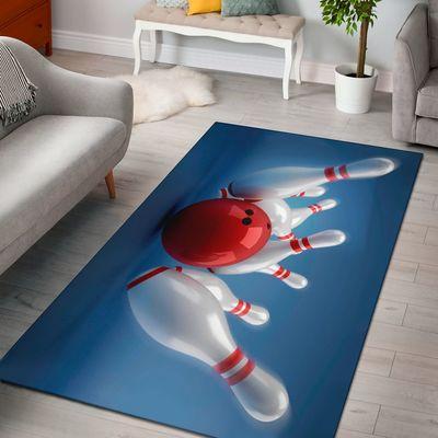 Deschea Bowling Red Blue Limited Edition Rug