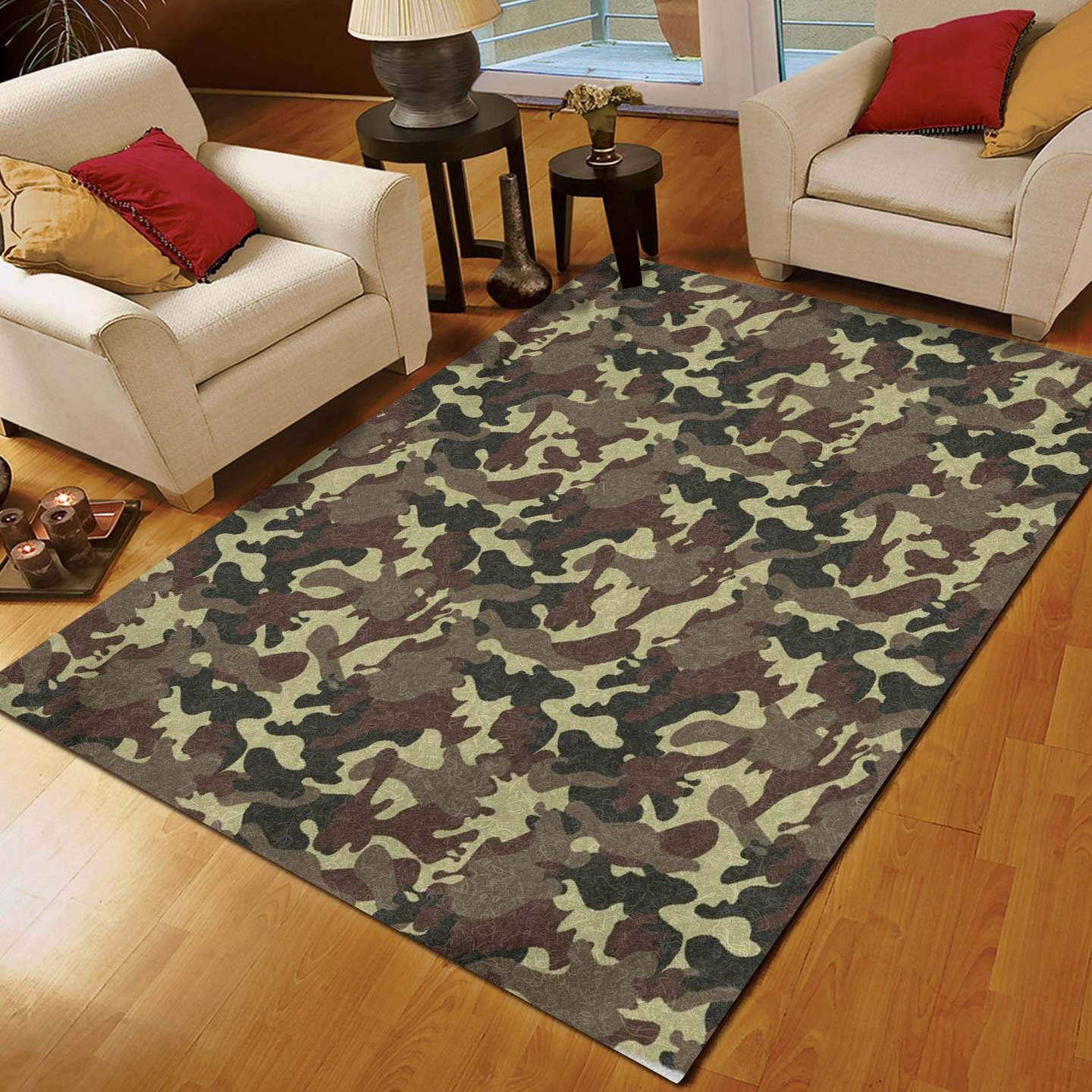 Deschea Brown Camouflage Limited Edition Rug