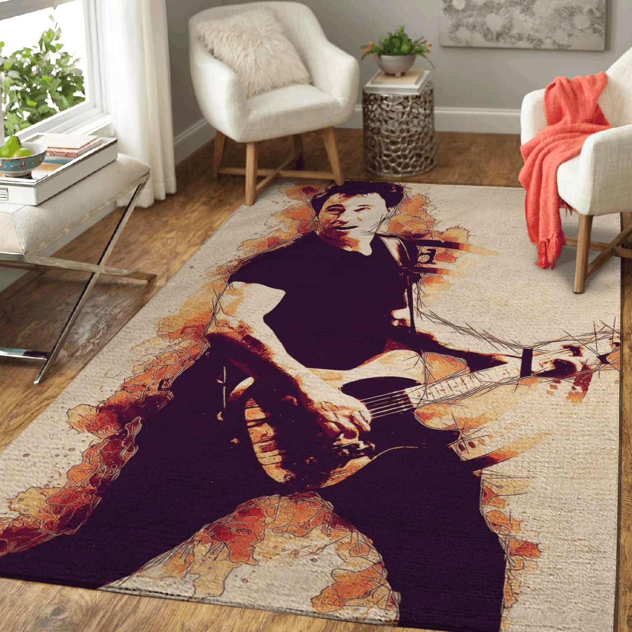 Deschea Bruce Springsteen American Singer And Musician Pop Art For Fans Area