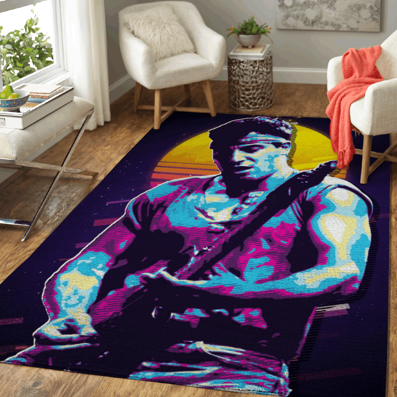 Deschea Bruce Springsteen Singer And Musician Art Area Rug Area